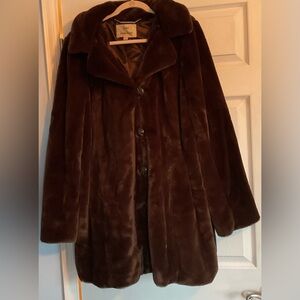 Faux Fur Coat by Dennis Basso size XL